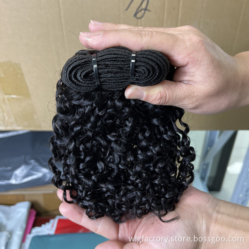 Top seller factory cheap double drawn curicle aligned hair, wholesale virgin pixie curls double drawn, tight pixel curl hair